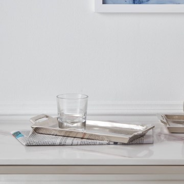 Eglo - Decoratief dienblad 12,5x28,5 cm chroom