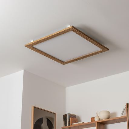 Eglo - Dimbaar LED paneel SALOBRENA-TW WOOD LED/32,5W/230V 2700-6500K 64x64 cm bruin + afstandsbediening