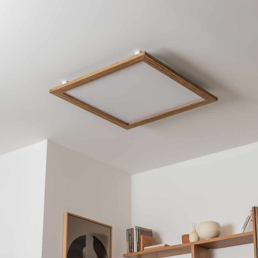 Eglo - Dimbaar LED paneel SALOBRENA-TW WOOD LED/32,5W/230V 2700-6500K 64x64 cm bruin + afstandsbediening