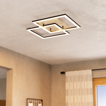 Eglo - Dimbare LED bevestigde hanglamp 4xLED/32W/230V 2700-6500K bruin/zwart