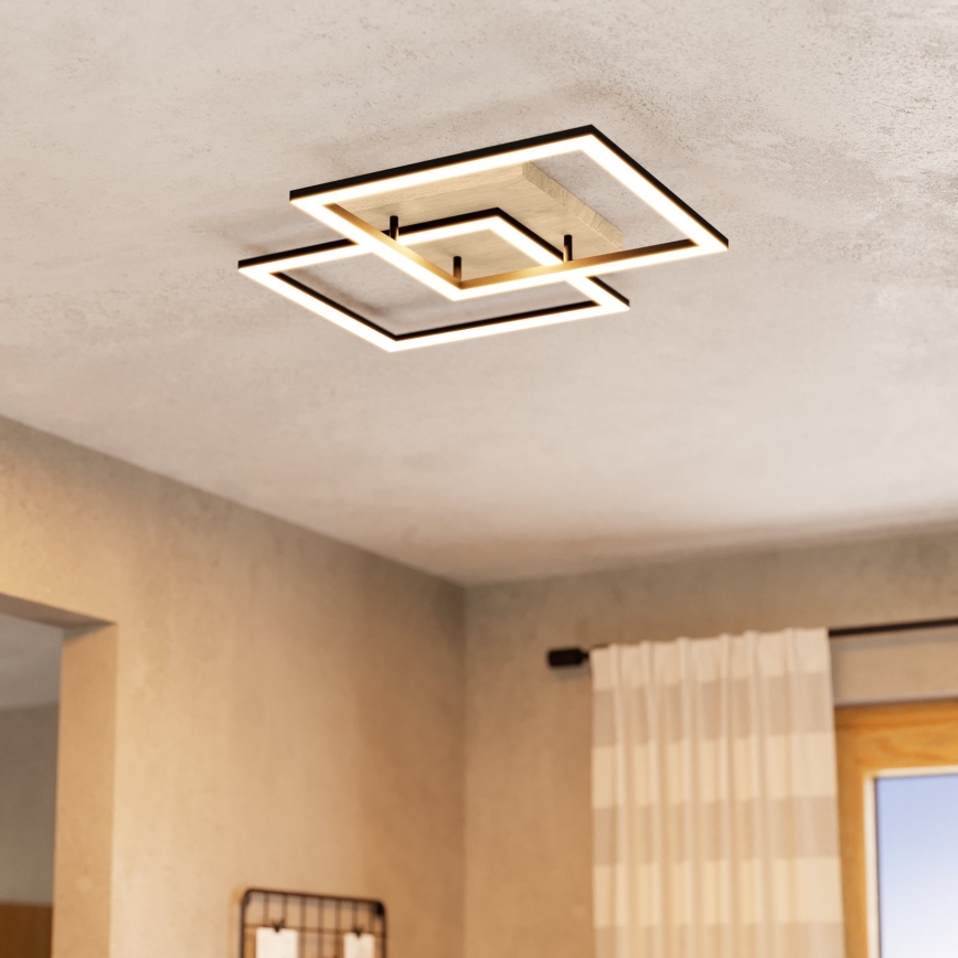 Eglo - Dimbare LED bevestigde hanglamp 4xLED/32W/230V 2700-6500K bruin/zwart