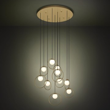 Eglo - Dimbare LED hanglamp aan een koord 10xLED/3W/230V 3000K diameter 58 cm goud