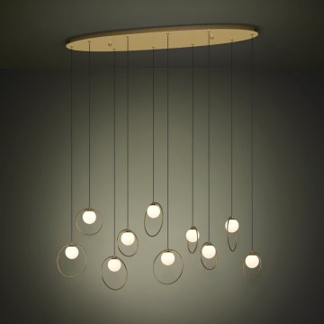 Eglo - Dimbare LED hanglamp aan een koord 10xLED/3W/230V 3000K goud