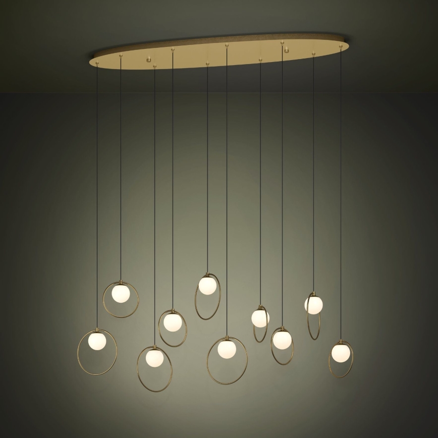 Eglo - Dimbare LED hanglamp aan een koord 10xLED/3W/230V 3000K goud
