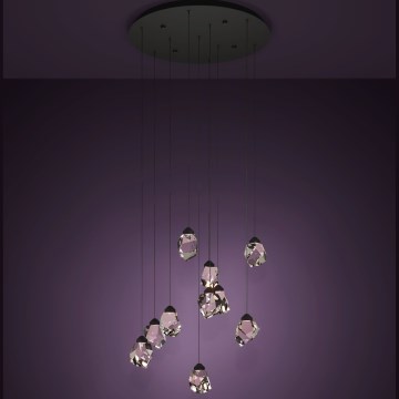 Eglo - Dimbare LED hanglamp aan een koord 10xLED/3W/230V 3000K zwart/doorzichtig