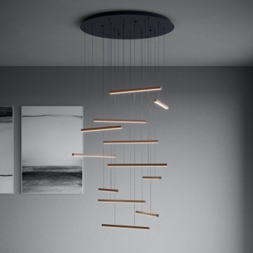 Eglo - Dimbare LED hanglamp aan een koord 12xLED/8,4W/230V 3000K zwart