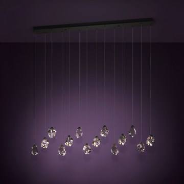 Eglo - Dimbare LED hanglamp aan een koord 14xLED/3W/230V 3000K zwart/doorzichtig