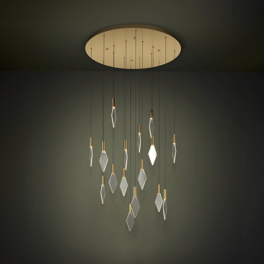 Eglo - Dimbare LED hanglamp aan een koord 16xLED/3,3W/230V 3000K diameter 78 cm goud