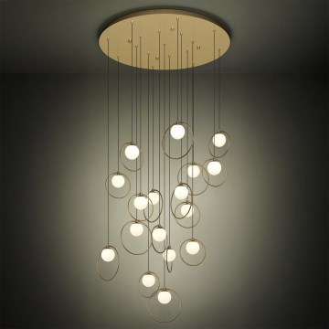 Eglo - Dimbare LED hanglamp aan een koord 17xLED/3W/230V 3000K diameter 78 cm goud