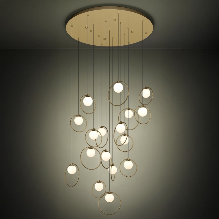 Eglo - Dimbare LED hanglamp aan een koord 17xLED/3W/230V 3000K diameter 78 cm goud