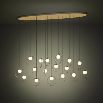 Eglo - Dimbare LED hanglamp aan een koord 17xLED/3W/230V 3000K goud