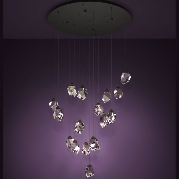 Eglo - Dimbare LED hanglamp aan een koord 17xLED/3W/230V 3000K zwart/doorzichtig