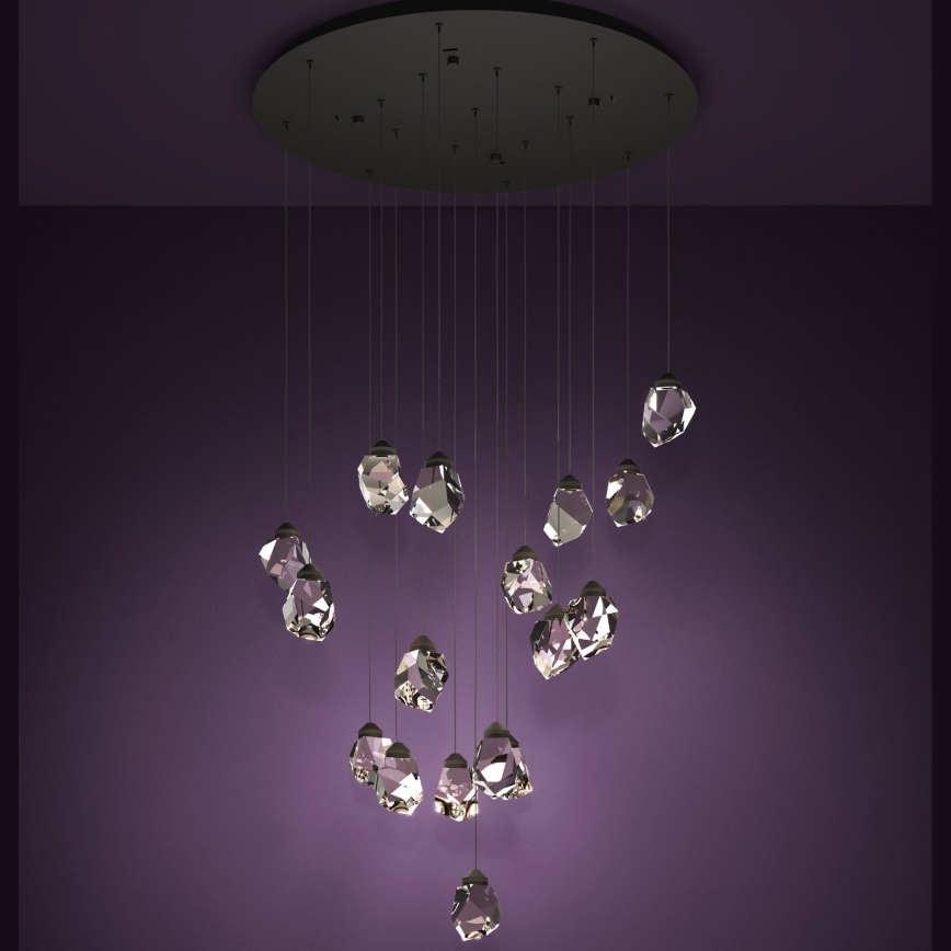 Eglo - Dimbare LED hanglamp aan een koord 17xLED/3W/230V 3000K zwart/doorzichtig