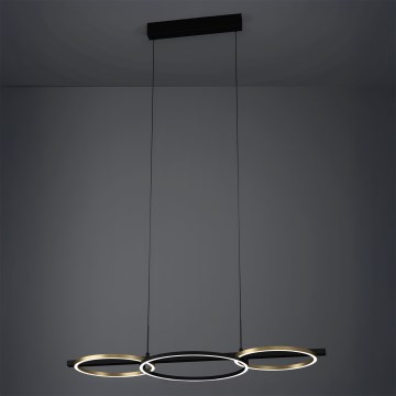 Eglo - Dimbare LED hanglamp aan een koord 2xLED/12,5W/230V + LED/15,5W 3000K zwart