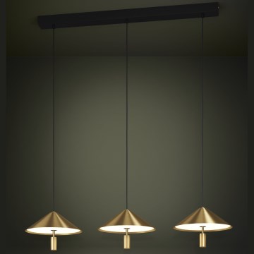 Eglo - Dimbare LED hanglamp aan een koord 3xLED/12W/230V 3000K goud