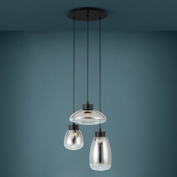 Eglo - Dimbare LED hanglamp aan een koord 3xLED/5,4W/230V 2700K gerookt