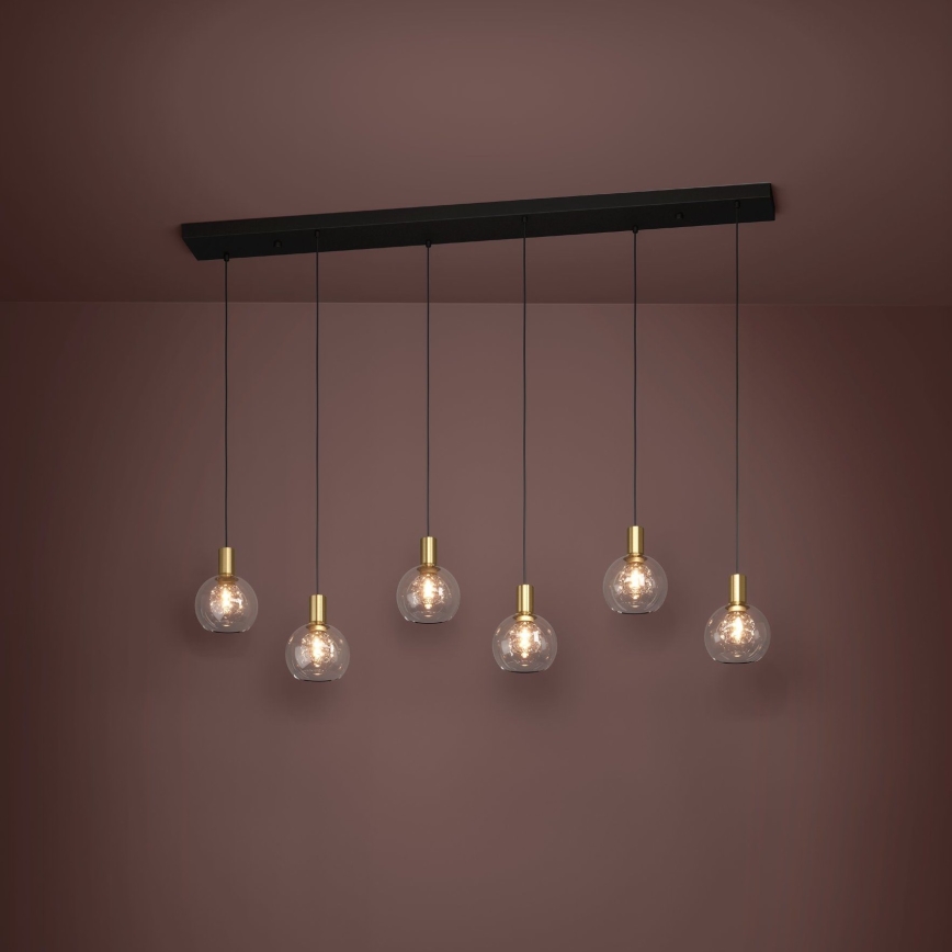 Eglo - Dimbare LED hanglamp aan een koord 6xLED/5,4W/230V 3000K goud