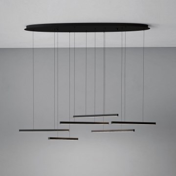 Eglo - Dimbare LED hanglamp aan een koord 6xLED/8,4W/230V 3000K zwart