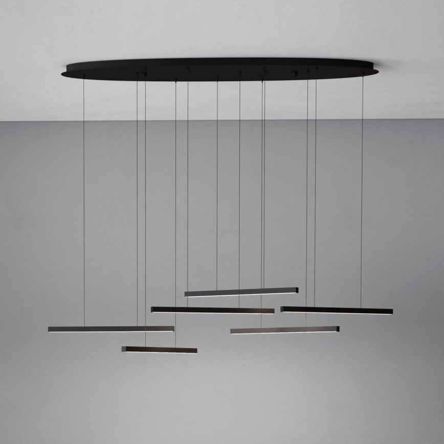 Eglo - Dimbare LED hanglamp aan een koord 6xLED/8,4W/230V 3000K zwart
