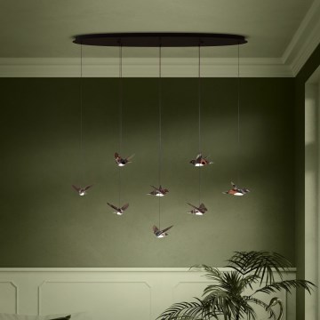 Eglo - Dimbare LED hanglamp aan een koord 8xLED/4,2W/230V 3000K zwart
