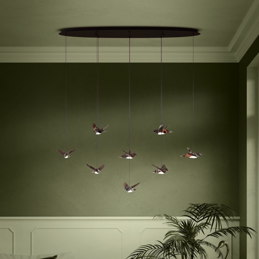 Eglo - Dimbare LED hanglamp aan een koord 8xLED/4,2W/230V 3000K zwart