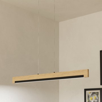 Eglo - Dimbare LED hanglamp aan een koord LED/25,5W/230V 3000K zwart/beige