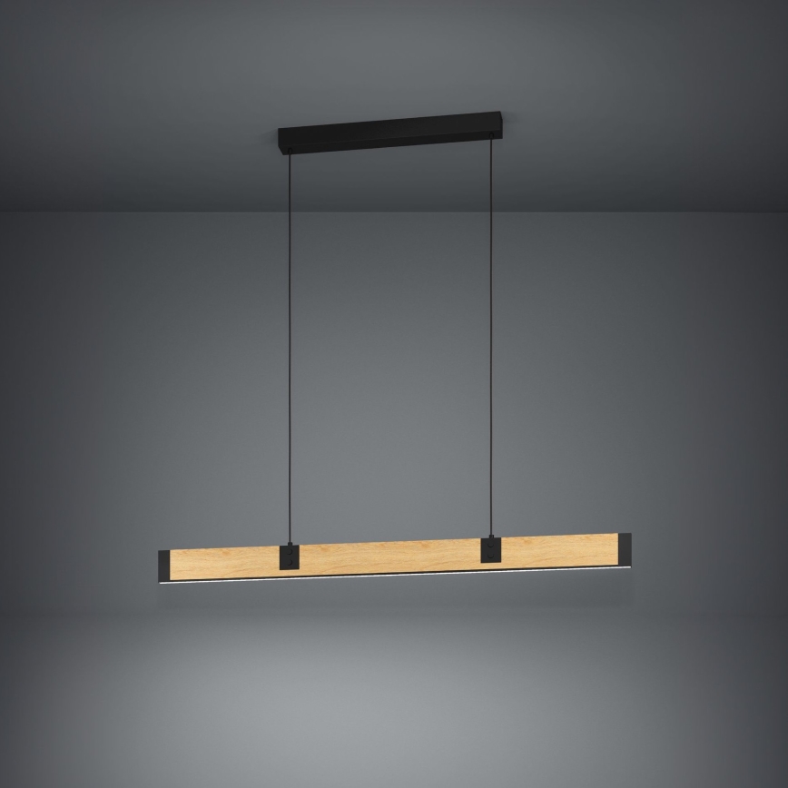 Eglo - Dimbare LED hanglamp aan een koord LED/28,8W/230V 3000K zwart/bruin