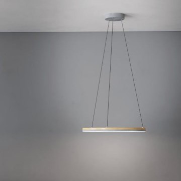 Eglo - Dimbare LED hanglamp aan een koord LED/36W/230V 3000K grijs/eiken