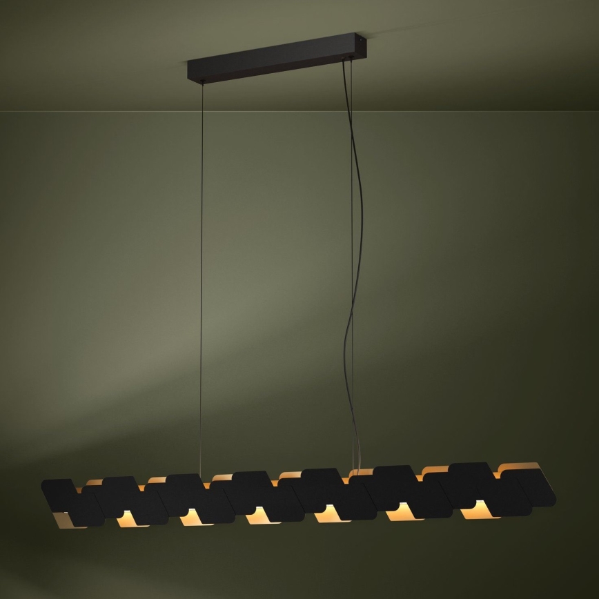 Eglo - Dimbare LED hanglamp aan een koord LED/44W/230V 3000K zwart/goud