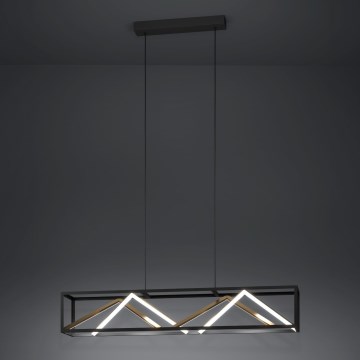 Eglo - Dimbare LED hanglamp aan een koord LED/46W/230V 2700-6500K zwart/goud + afstandsbediening