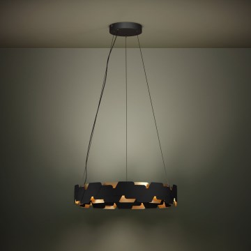 Eglo - Dimbare LED hanglamp aan een koord LED/72W/230V 3000K zwart/goud