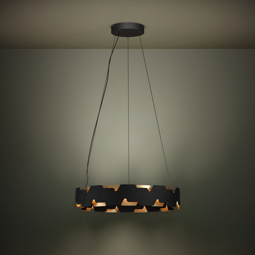 Eglo - Dimbare LED hanglamp aan een koord LED/72W/230V 3000K zwart/goud