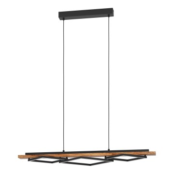 Eglo - dimbare LED-hanglamp aan kabel 2xLED/13W/230V + LED/16W zwart/bruin