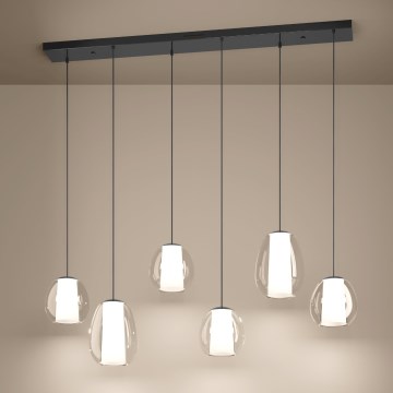 Eglo - Dimbare LED-hanglamp aan kabel 2xLED/7W/230V + 4xLED/5,5W + 6xLED/1,6W zwart chroom
