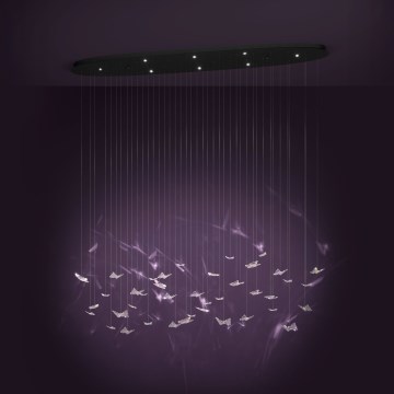 Eglo - Dimbare LED-hanglamp aan kabel 8xLED/4,2W/230V zwart/helder