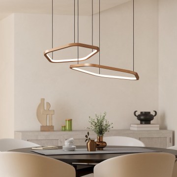 Eglo - Dimbare LED-pendellamp met kabel LED/30W/230V 2200-6500K messing + afstandsbediening