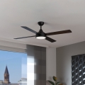 Eglo - Dimbare LED Plafond Ventilator LED/20W/230V + afstandsbediening zwart