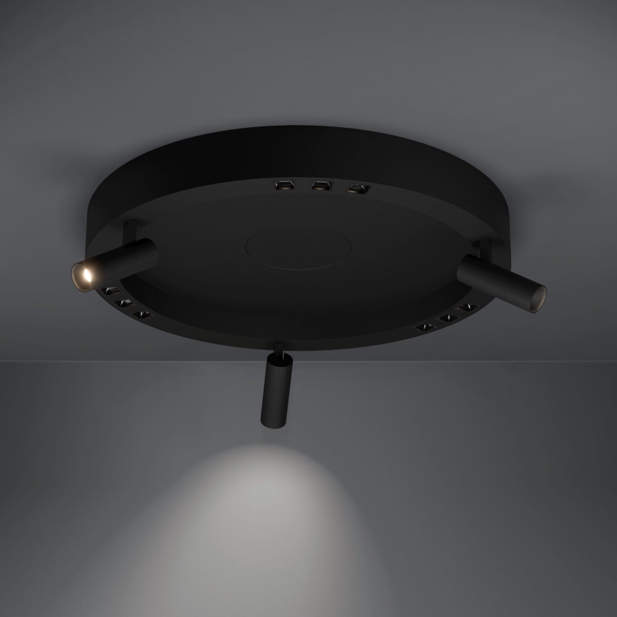 Eglo - Dimbare LED Plafondlamp 3xLED/8W/230V + 3xLED/8,5W 3000K zwart + afstandsbediening