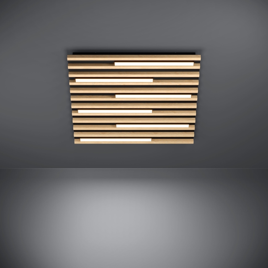 Eglo - Dimbare LED Plafondlamp 6xLED/8,5W/230V 3000K 57,5x57,5 cm bruin