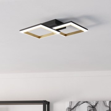 Eglo - Dimbare LED plafondlamp LED/18,4W/230V 4000K zwart/goud