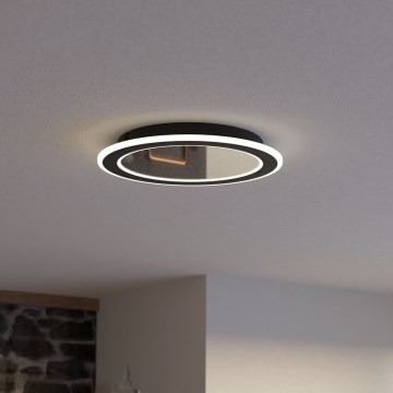 Eglo - Dimbare LED plafondlamp LED/20W/230V 2700-6500K zwart + afstandsbediening