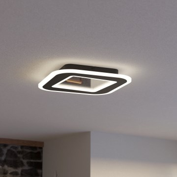 Eglo - Dimbare LED plafondlamp LED/20W/230V 2700-6500K zwart + afstandsbediening