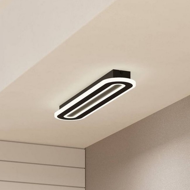 Eglo - Dimbare LED plafondlamp LED/20W/230V 2700-6500K zwart + afstandsbediening