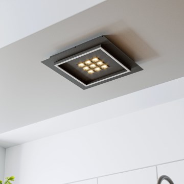 Eglo - Dimbare LED plafondlamp LED/21,4W/230V 2700-6500K zwart + afstandsbediening