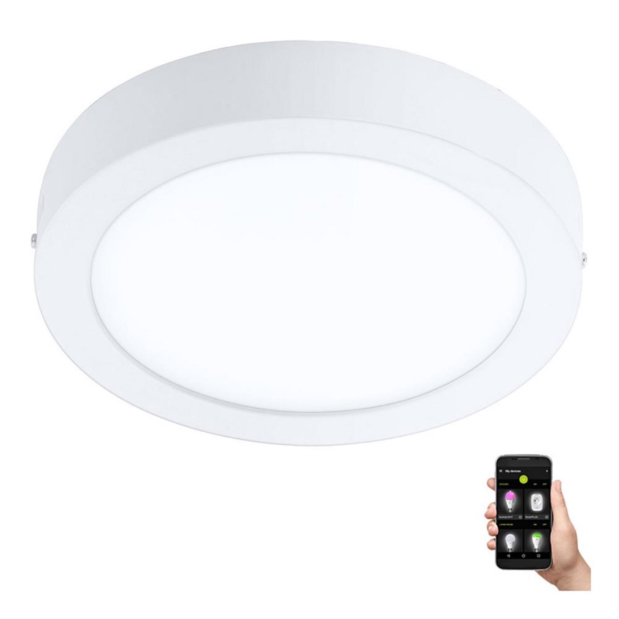 Eglo - Dimbare LED-plafondlamp voor badkamer LED/16,5W/230V 2700-6500K IP44 ZigBee Ø 21 cm