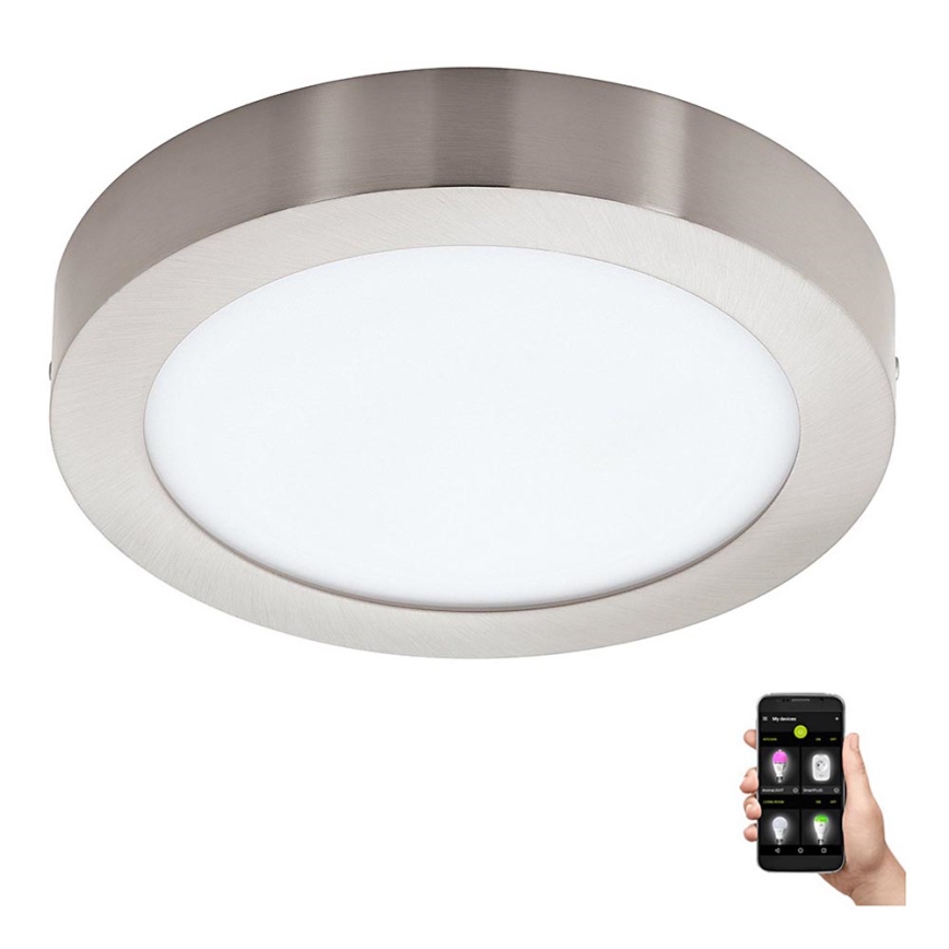 Eglo - Dimbare LED-plafondlamp voor de badkamer LED/16,5W/230V IP44 ZigBee Ø 21 cm