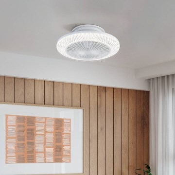 Eglo - dimbare LED-plafondventilator 3xLED/12,6W/230V 2700-6500K Ø 55 cm wit + afstandsbediening