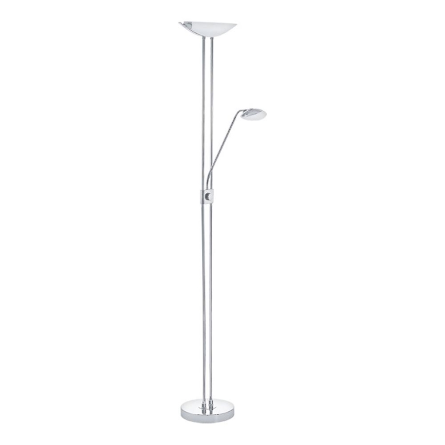 Eglo - Dimbare LED Staande lamp LED/20W + LED/2,5W glanzend chroom