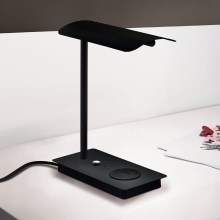 Eglo - Dimbare LED Tafel Lamp met Touch Besturing en Draadloos Opladen LED/5,8W/230V zwart