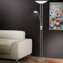 EGLO - Dimbare staande lamp 1xR7s/230W+1xG9/33W mat chroom